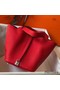 Hermes Picotin Lock 18 Bag In Red Clemence Leather Replica