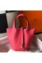 Hermes Picotin Lock 18 Bag In Rose Lipstick Clemence Leather Replica