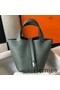 Hermes Picotin Lock 18 Bag In Vert Amande Clemence Leather Replica