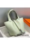 Hermes Picotin Lock 18 Bag In Vert Fizz Clemence Leather Replica