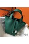 Hermes Picotin Lock 18 Bag In Vert Vertigo Clemence Leather Replica