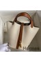 Hermes Picotin Lock 18 Bicolor Handmade Bag in Craie and Gold Clemence Leather Replica