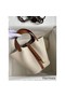 Hermes Picotin Lock 18 Bicolor Handmade Bag in Craie and Gold Clemence Leather Replica