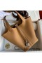 Hermes Picotin Lock 18 Handmade Bag in Biscuit Clemence Leather Replica