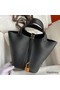 Hermes Picotin Lock 18 Handmade Bag in Black Clemence Leather Replica