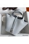 Hermes Picotin Lock 18 Handmade Bag in Blue Brume Clemence Leather Replica