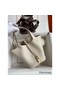 Hermes Picotin Lock 18 Handmade Bag in Craie Clemence Leather Replica