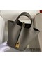 Hermes Picotin Lock 18 Handmade Bag in Etain Clemence Leather Replica