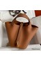 Hermes Picotin Lock 18 Handmade Bag in Gold Clemence Leather Replica