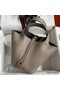 Hermes Picotin Lock 18 Handmade Bag in Gris Asphalt Clemence Leather Replica