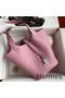Hermes Picotin Lock 18 Handmade Bag in Mauve Sylvestre Clemence Leather Replica