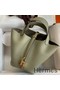 Hermes Picotin Lock 18 Handmade Bag in Sauge Clemence Leather Replica