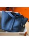Hermes Picotin Lock 22 Bag In Blue Agate Clemence Leather Replica