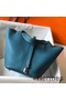 Hermes Picotin Lock 22 Bag In Blue Jean Clemence Leather Replica