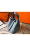 Hermes Picotin Lock 22 Bag In Blue Lin Clemence Leather Replica