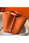 Hermes Picotin Lock 22 Bag In Orange Clemence Leather Replica