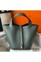 Hermes Picotin Lock 22 Bag In Vert Amande Clemence Leather Replica