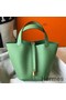 Hermes Picotin Lock 22 Bag In Vert Criquet Clemence Leather Replica