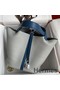 Hermes Picotin Lock 22 Bicolor Handmade Bag in Gris Mouette and Blue Agate Swift Leather Replica