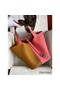 Hermes Picotin Lock 22 Bicolor Handmade Bag in Sesame and Rose Azalee Clemence Leather Replica