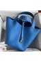 Hermes Picotin Lock 22 Handmade Bag in Mykonos Clemence Leather Replica