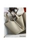 Hermes Picotin Lock 22 Handmade Bag in Pearl Grey Clemence Leather Replica