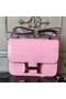 Hermes Pink Constance MM 24cm Crocodile Bag Replica