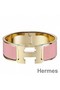 Hermes Pink Enamel Clic Clac H PM Bracelet Replica