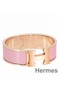Hermes Pink Enamel Clic Clac H PM Bracelet Replica