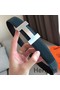 Hermes Quizz 32mm Reversible Belt In Blue Clemence Leather Replica