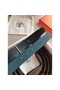 Hermes Quizz 32mm Reversible Belt In Blue Clemence Leather Replica