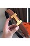 Hermes Quizz 32mm Reversible Belt In Brown Clemence Leather Replica
