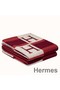 Hermes Red Avalon Bayadere Throw Blanket Replica