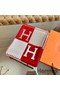 Hermes Red Avalon III Throw Blanket Replica