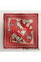 Hermes Red Zouaves et Dragons Bandana Shawl 140 Replica