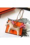 Hermes Rodeo Horse Bag Charm In Beige/Camarel/Pink Leather Replica