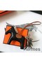 Hermes Rodeo Horse Bag Charm In Black/Camarel/Grey Leather Replica