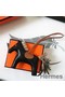Hermes Rodeo Horse Bag Charm In Black/Camarel/Grey Leather Replica