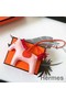Hermes Rodeo Horse Bag Charm In Light Pink/Orange/Red Leather Replica