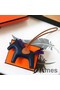 Hermes Rodeo Horse Bag Charm In Navy/Camarel/Purple Leather Replica