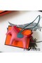 Hermes Rodeo Horse Bag Charm In Pink/Blue/Red Leather Replica