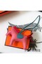 Hermes Rodeo Horse Bag Charm In Pink/Blue/Red Leather Replica