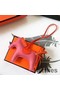 Hermes Rodeo Horse Bag Charm In Pink/Orange Leather Replica