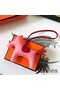 Hermes Rodeo Horse Bag Charm In Pink/Red/Orange Leather Replica
