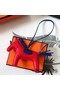 Hermes Rodeo Horse Bag Charm In Red/Blue Leather Replica
