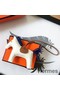 Hermes Rodeo Horse Bag Charm In Rose Red/Camarel/Ruby Leather Replica