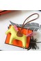 Hermes Rodeo Horse Bag Charm In Yellow/Camarel/Pink Leather Replica