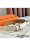 Hermes Romain 35MM Belt in Craie Clemence Leather Replica
