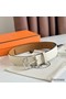 Hermes Romain 35MM Belt in Craie Clemence Leather Replica