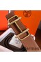 Hermes Royal 38MM Reversible Belt In Brown Clemence Leather Replica